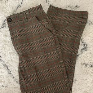 plaid ankle flare pants